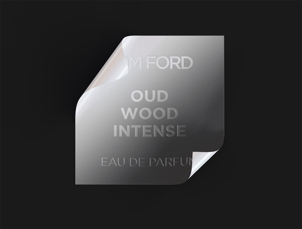 Tom Ford Oud Wood Extreme Mockup Sticker Sniff